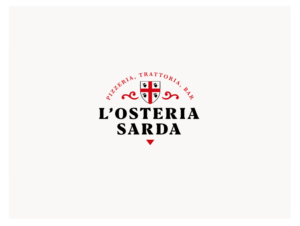 L-Osteria Sarda - Pizzeria, Trattoria, Bar | Logo Design by wonderland