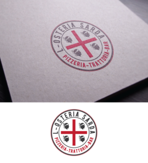L-Osteria Sarda - Pizzeria, Trattoria, Bar | Logo Design by Dobar_logo