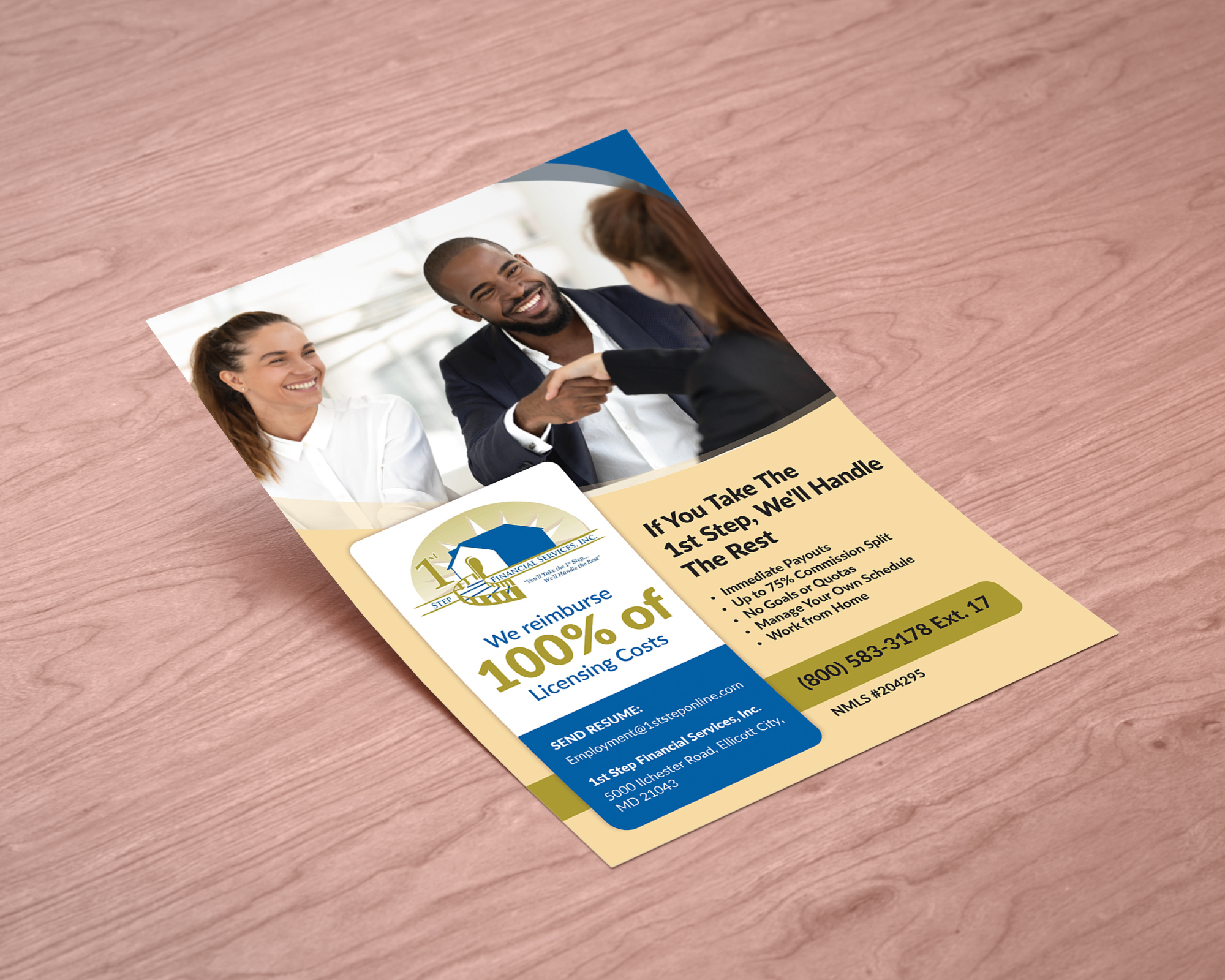 Flyer Design by Deziners Zone for 1st Step Financial Services, Inc. | Design #23458543