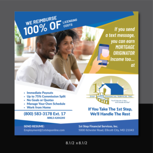 Flyer-Design von Deziners Zone für 1st Step Financial Services, Inc. | Design: #23463861
