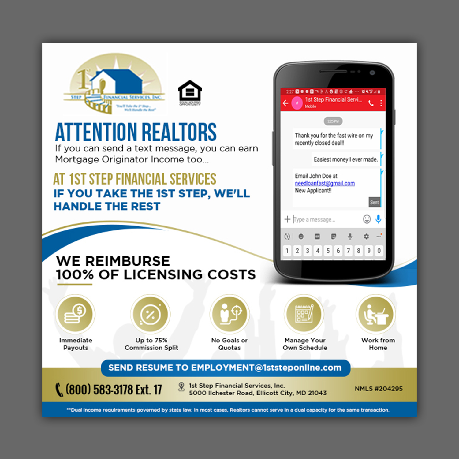Flyer Design by aspiremedia for 1st Step Financial Services, Inc. | Design #23459922