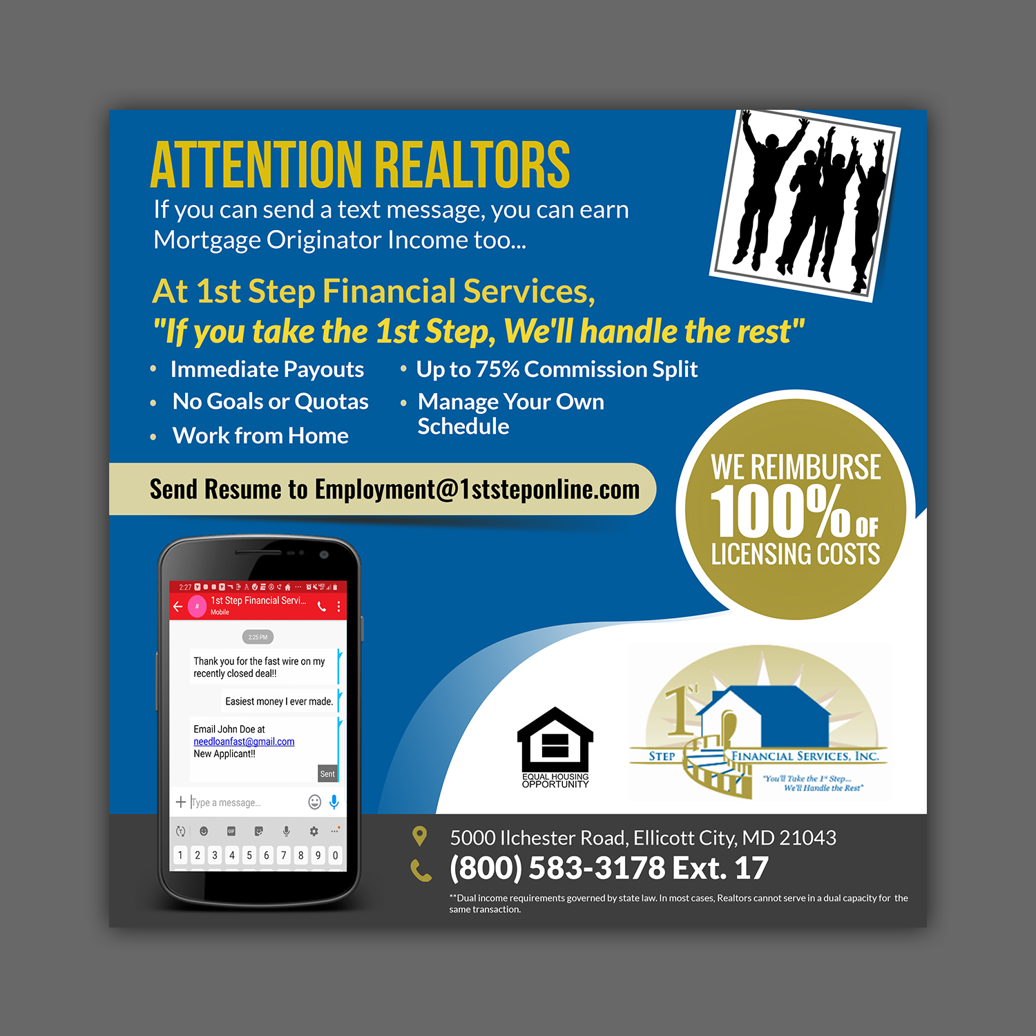 Flyer Design by aspiremedia for 1st Step Financial Services, Inc. | Design #23459966