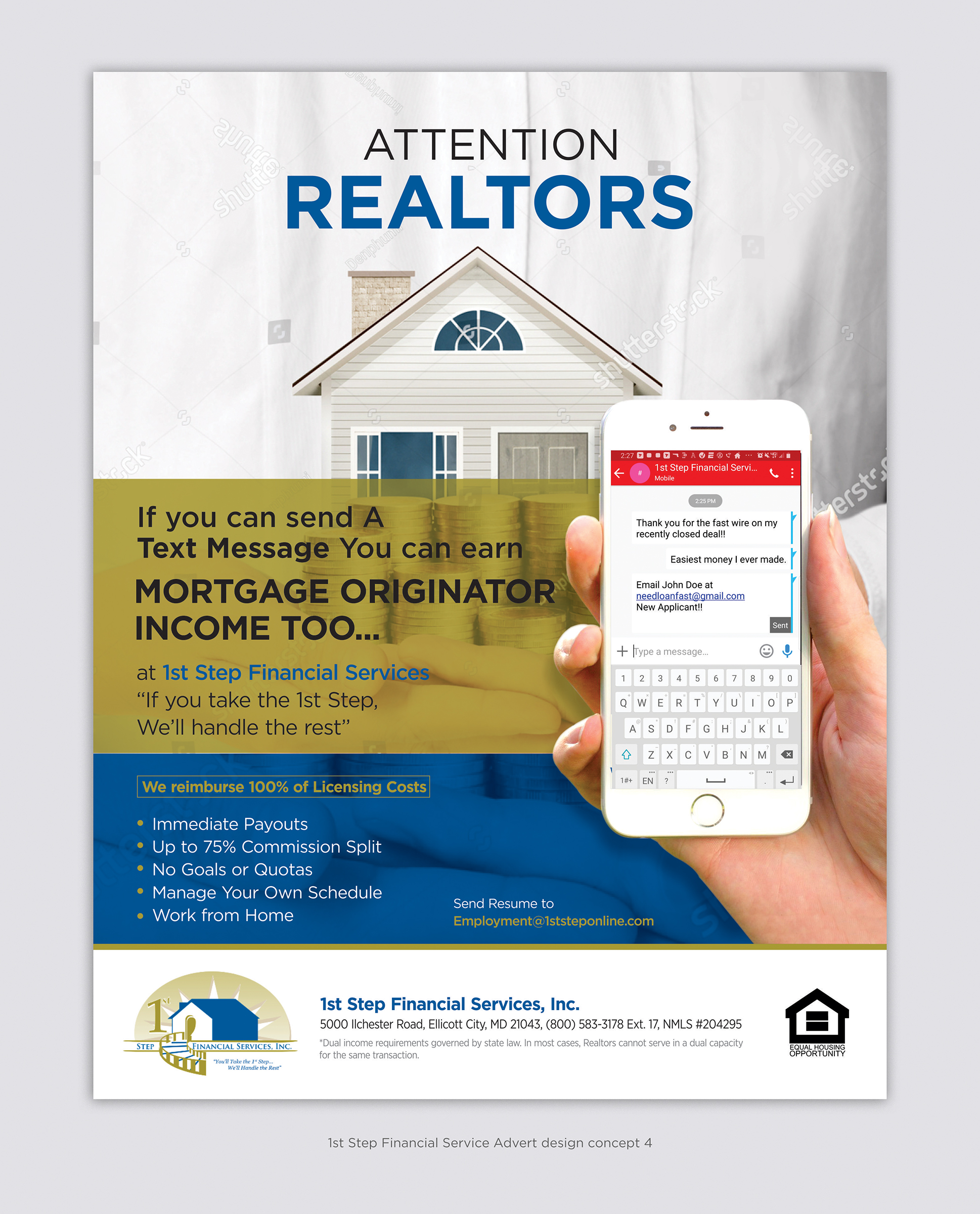 Flyer Design by D Creative for 1st Step Financial Services, Inc. | Design #23463995