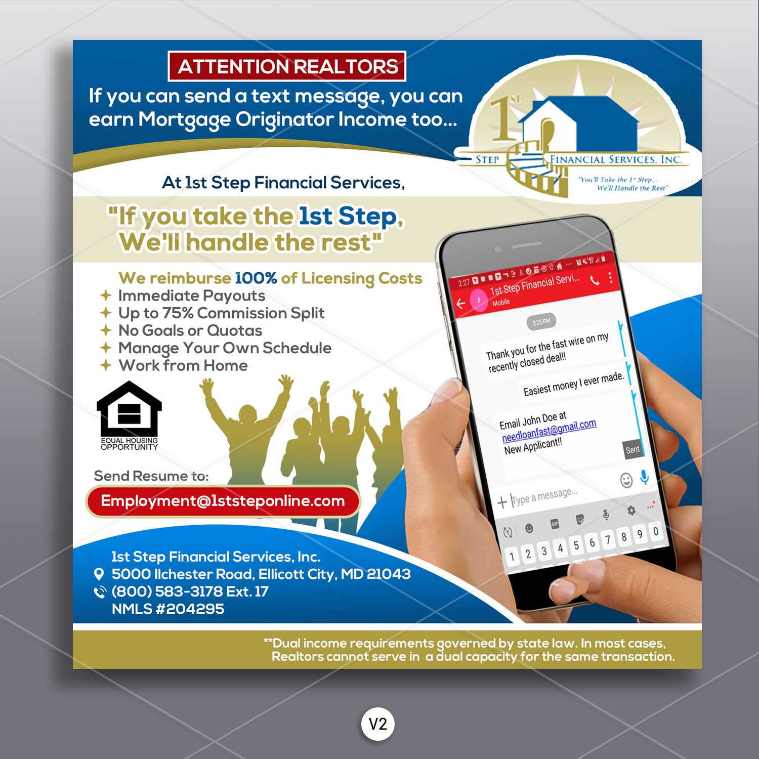 Flyer-Design von DA. für 1st Step Financial Services, Inc. | Design: #23460849