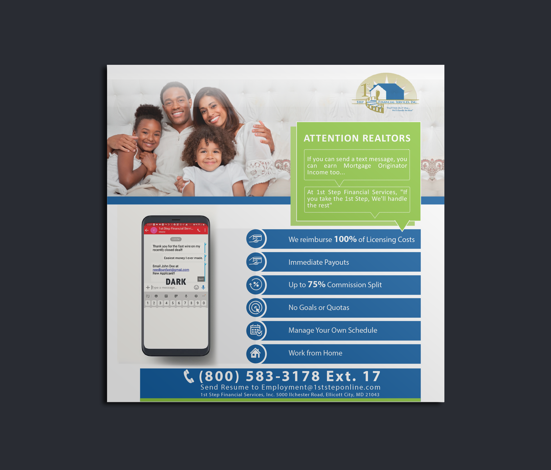 Flyer Design by nafizrahat for 1st Step Financial Services, Inc. | Design #23459604