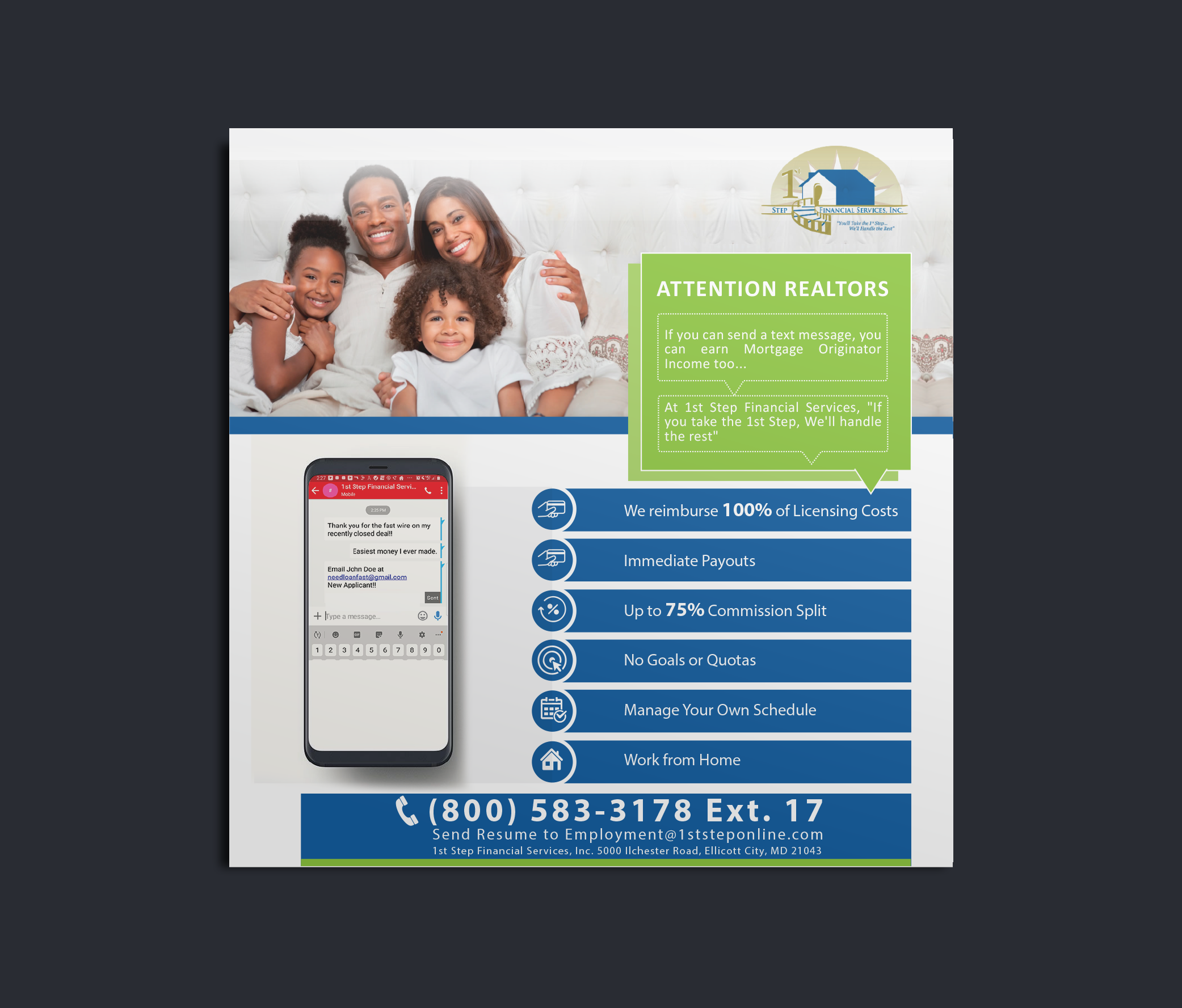 Flyer-Design von nafizrahat für 1st Step Financial Services, Inc. | Design #23459678