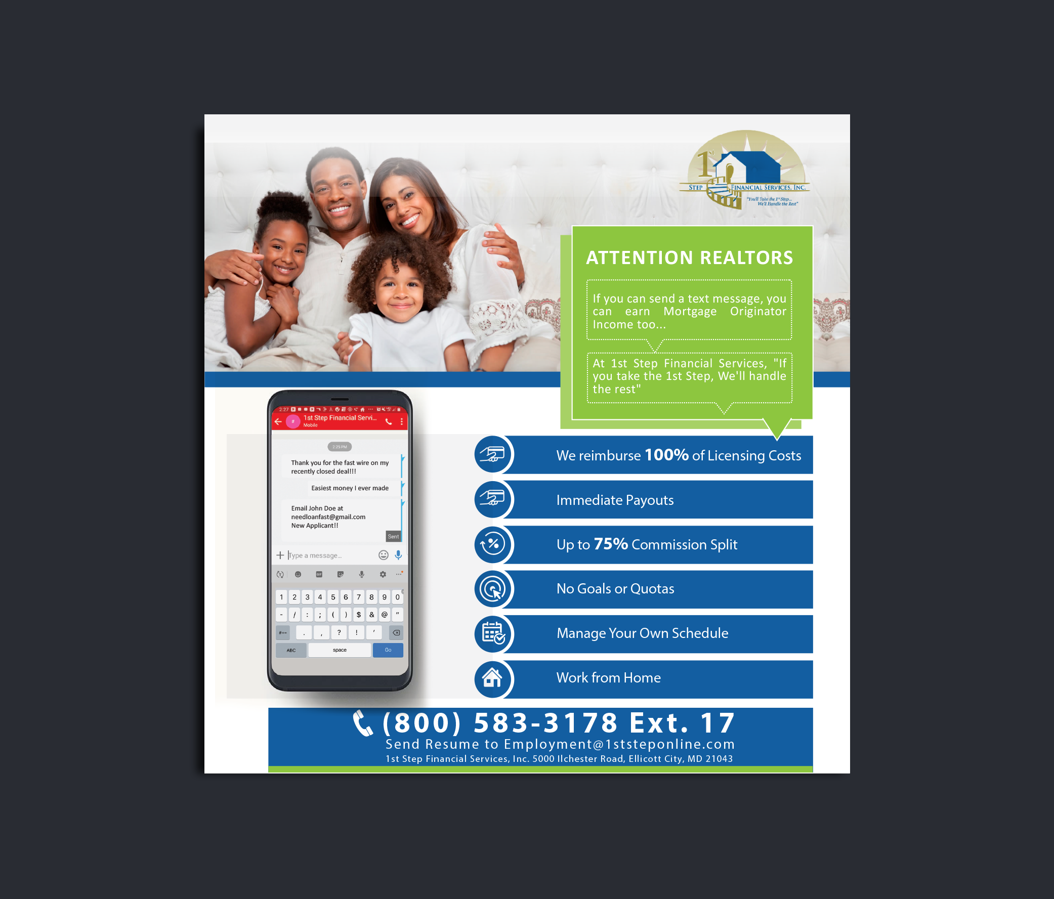 Flyer-Design von nafizrahat für 1st Step Financial Services, Inc. | Design #23460256