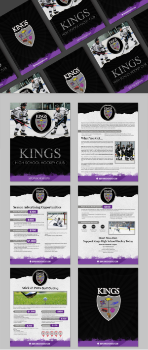 Kings High School Hockey Sponsorship Brochure | Design de Brochure par SAI DESIGNS