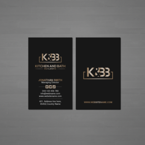 Diseño de Tarjeta de Presentación por Creations Box 2015 para Kitchen and bath builders | Diseño: #23487073