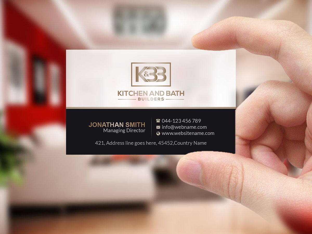 Business Card Design by Creations Box 2015 for Kitchen and bath builders | Design #23488181