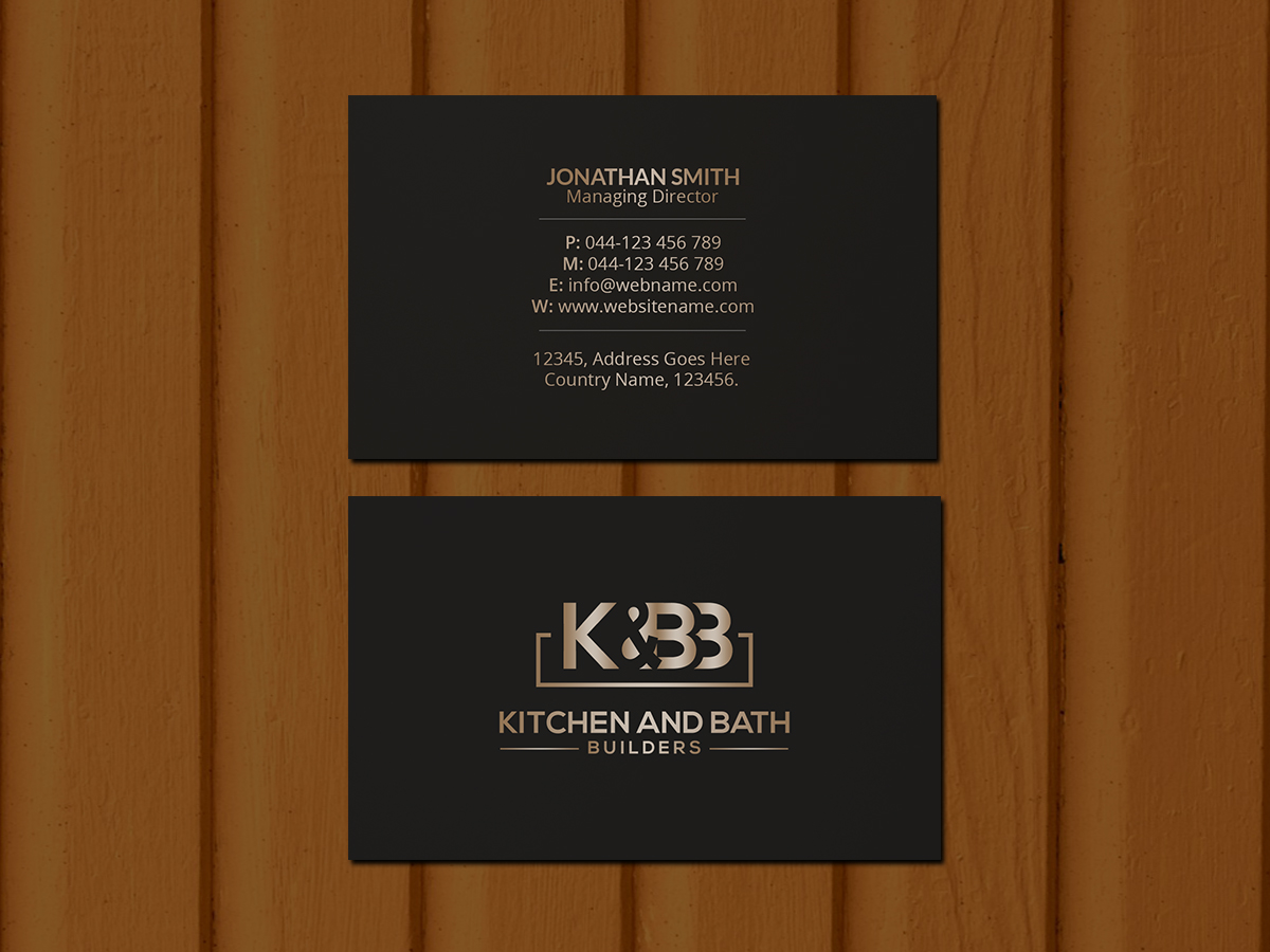 Diseño de Tarjeta de Presentación por Creations Box 2015 para Kitchen and bath builders | Diseño #23488186