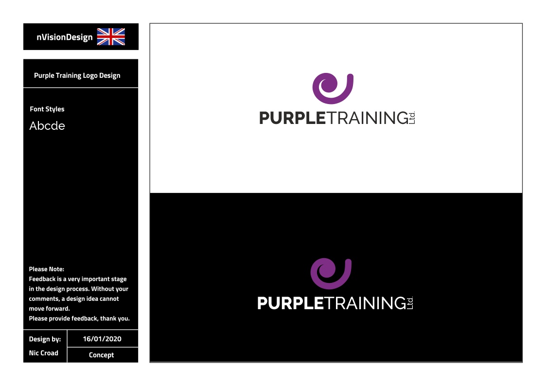 Logo Design by nvisiondesign.co.uk for Purple Training Ltd | Design #23467834