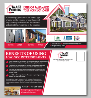 Post card design for ( Interior ) & ( Exterior ) Residential Painting  | Postcard Design by TSU Creations