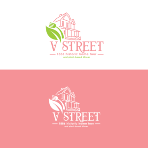V Street -- 1886 historic home tour and plant-based dinner | Logo Design by Graphic Bricks