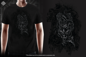 Japanese Dragon, Geisha, Samurai, and Ninja AOP T-shirt Design | Diseño de Camiseta por gekgrfx