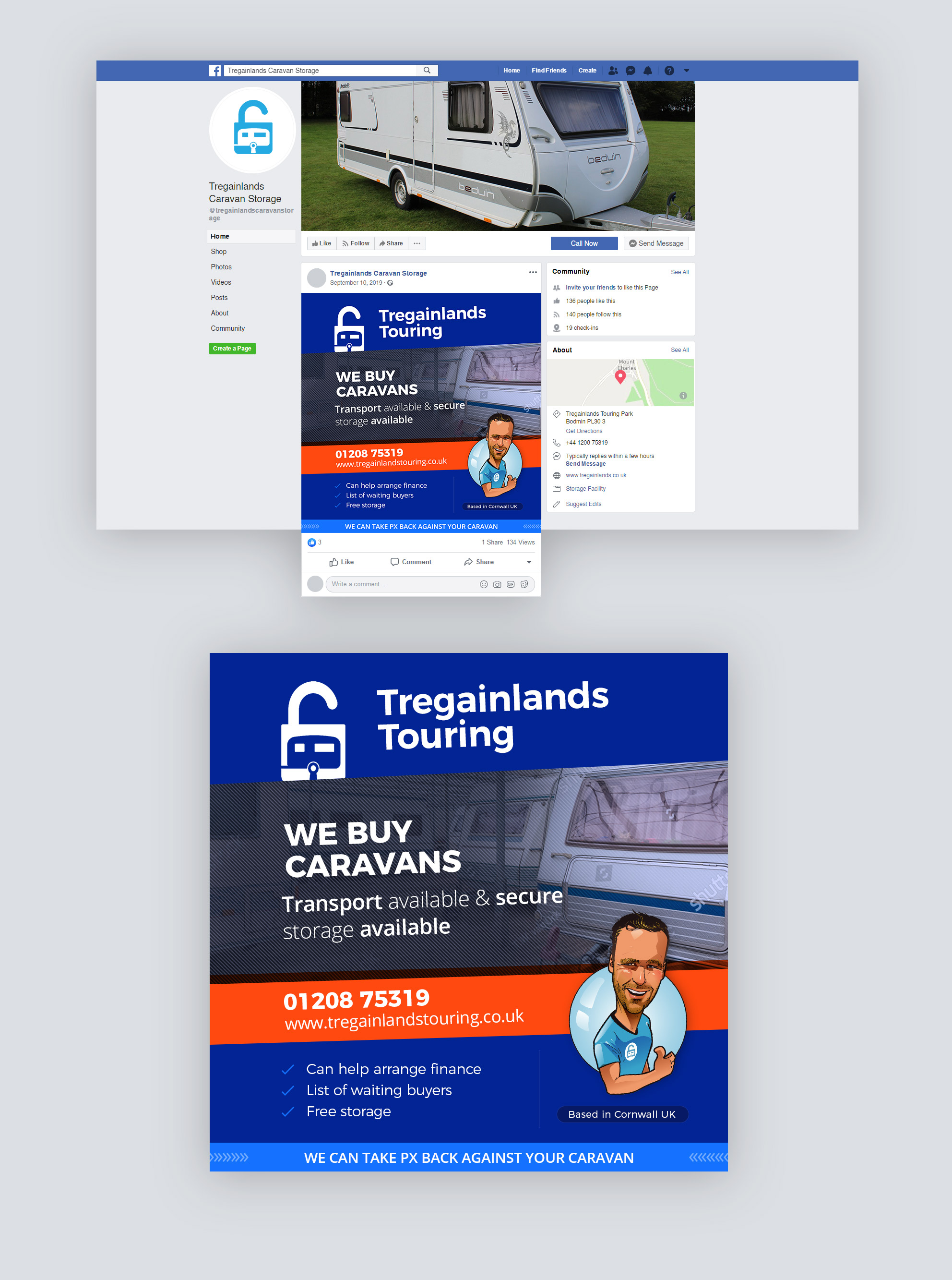 Facebook-Design von Dingo für Tregainlands Sales & Services | Design #23479572