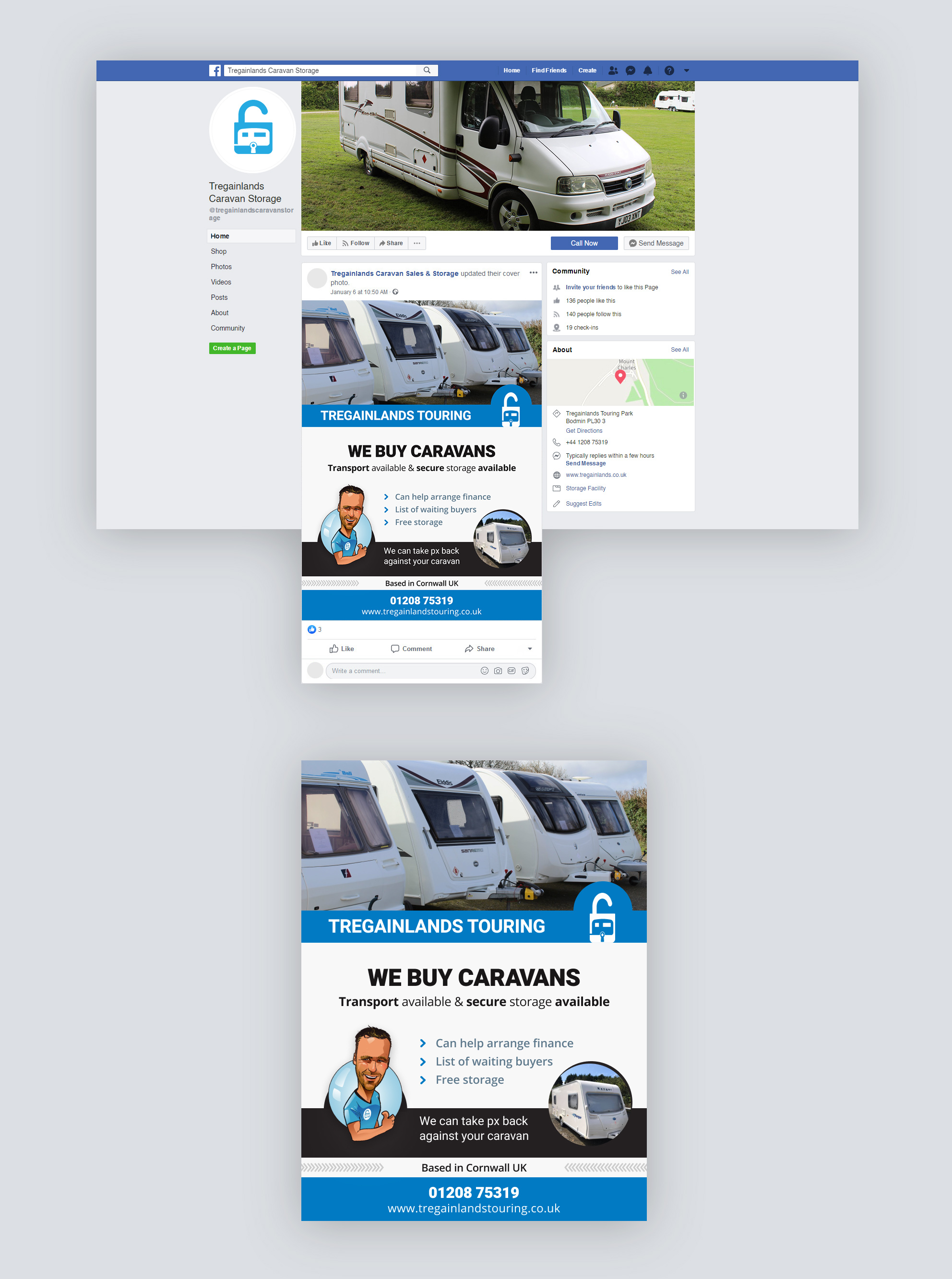 Facebook Design by Dingo for Tregainlands Sales & Services | Design #23489164