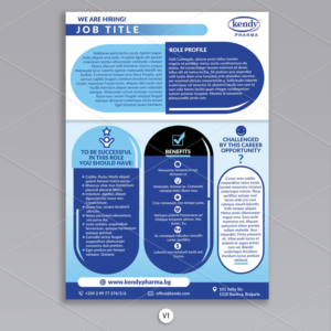 Pharma Business needs a new careers template | Design de Flyer par DA.