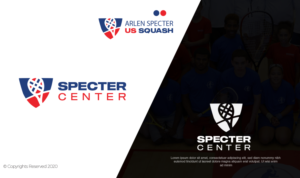 'Specter Center' with SPECTER being the focus (or) 'Arlen Specter US Squash Center' with US Squash being the focus | Logo-Design von Graphicsbox
