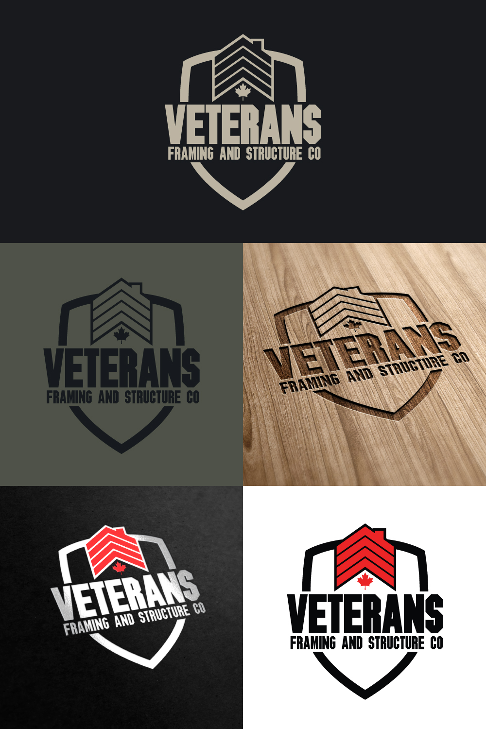Logo Design by Sergio Coelho for Veterans Framing and Structure Co | Design #23497972