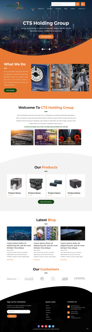 Web Design par pb pour CTS Holding Group LLC | Design : #23474083