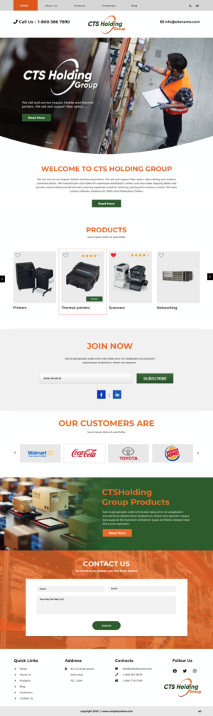 Web Design par pb pour CTS Holding Group LLC | Design : #23483450