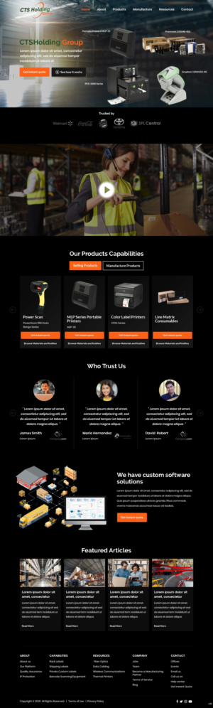 Web Design by pb for CTS Holding Group LLC | Design: #23483452