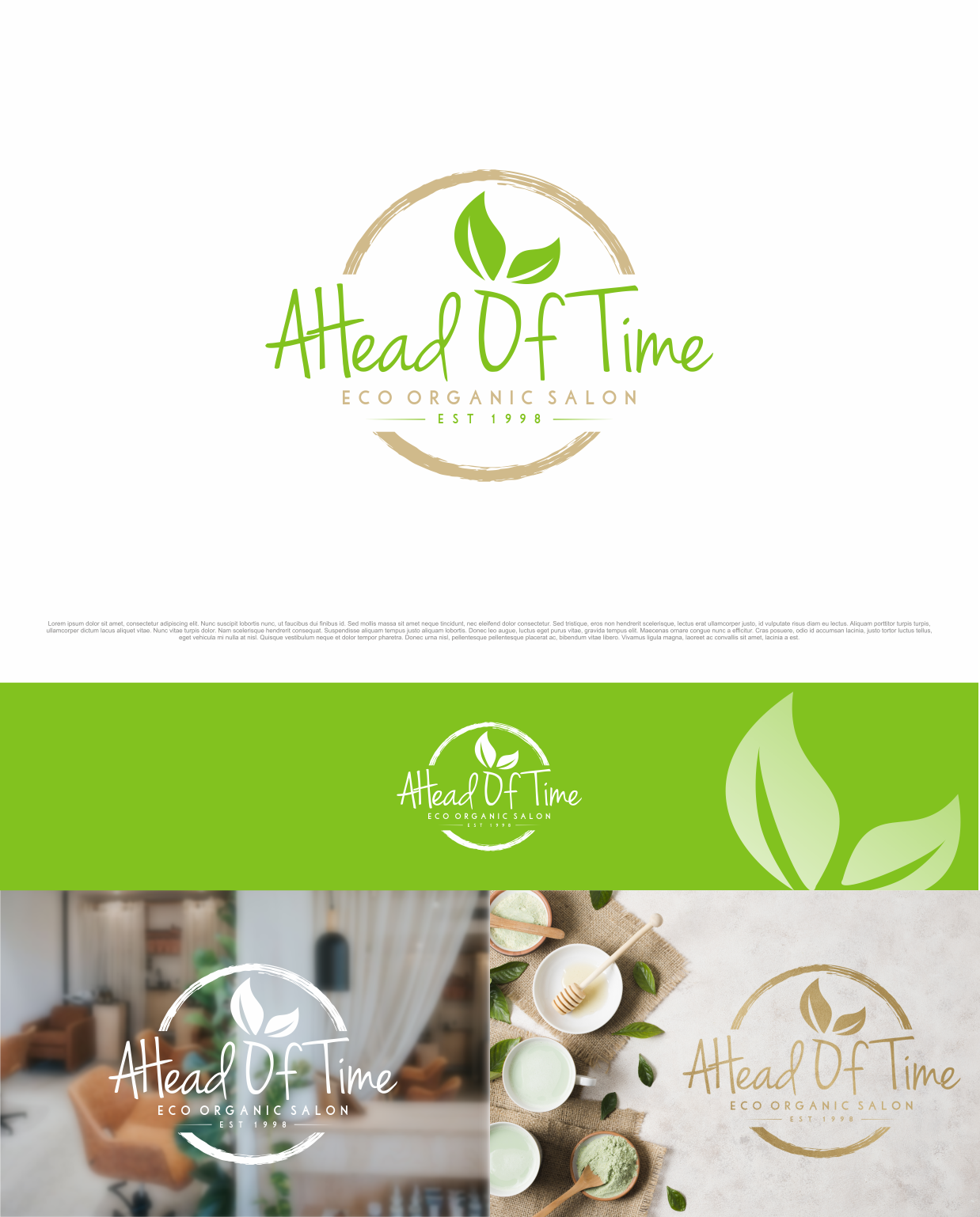 Logo Design by T I K H E - L M W for Ahead Of Time Hair and Beauty | Design #23487371