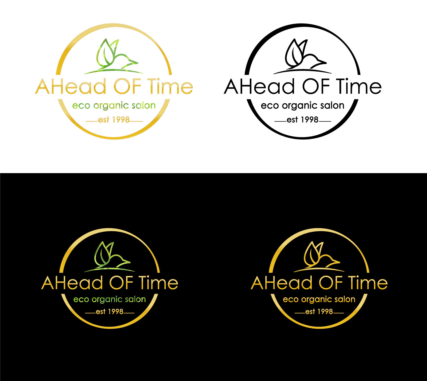 Logo Design by wslogo for Ahead Of Time Hair and Beauty | Design #23524065