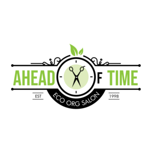 AHead of Time Eco Organic  Salon Est 1998 | Logo Design by geni