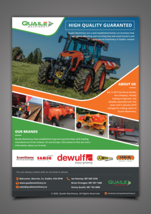 A4 size Advert for Potato Machinery company in Ireland | Graphic Design by Nightmist