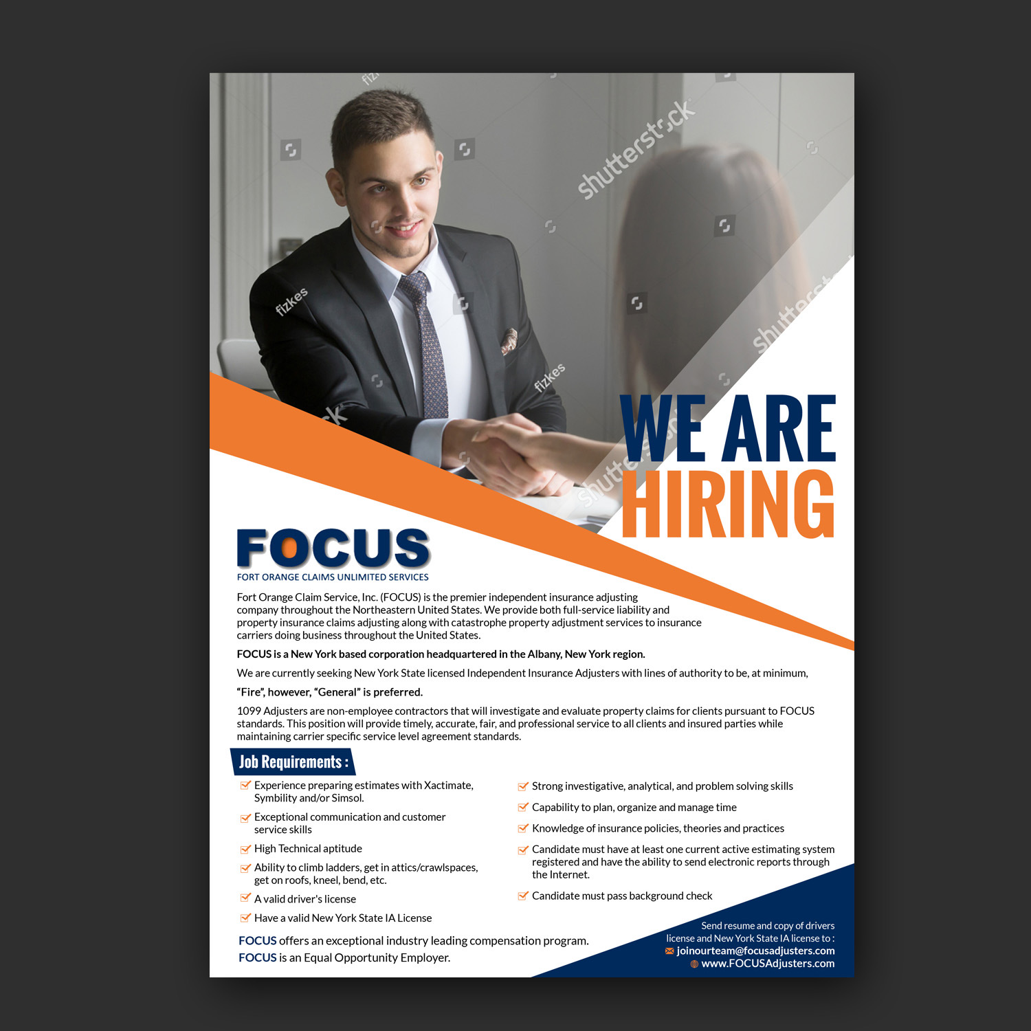 Advertisement Design by aspiremedia for Fort Orange Claim Service, Inc. | Design #23475846