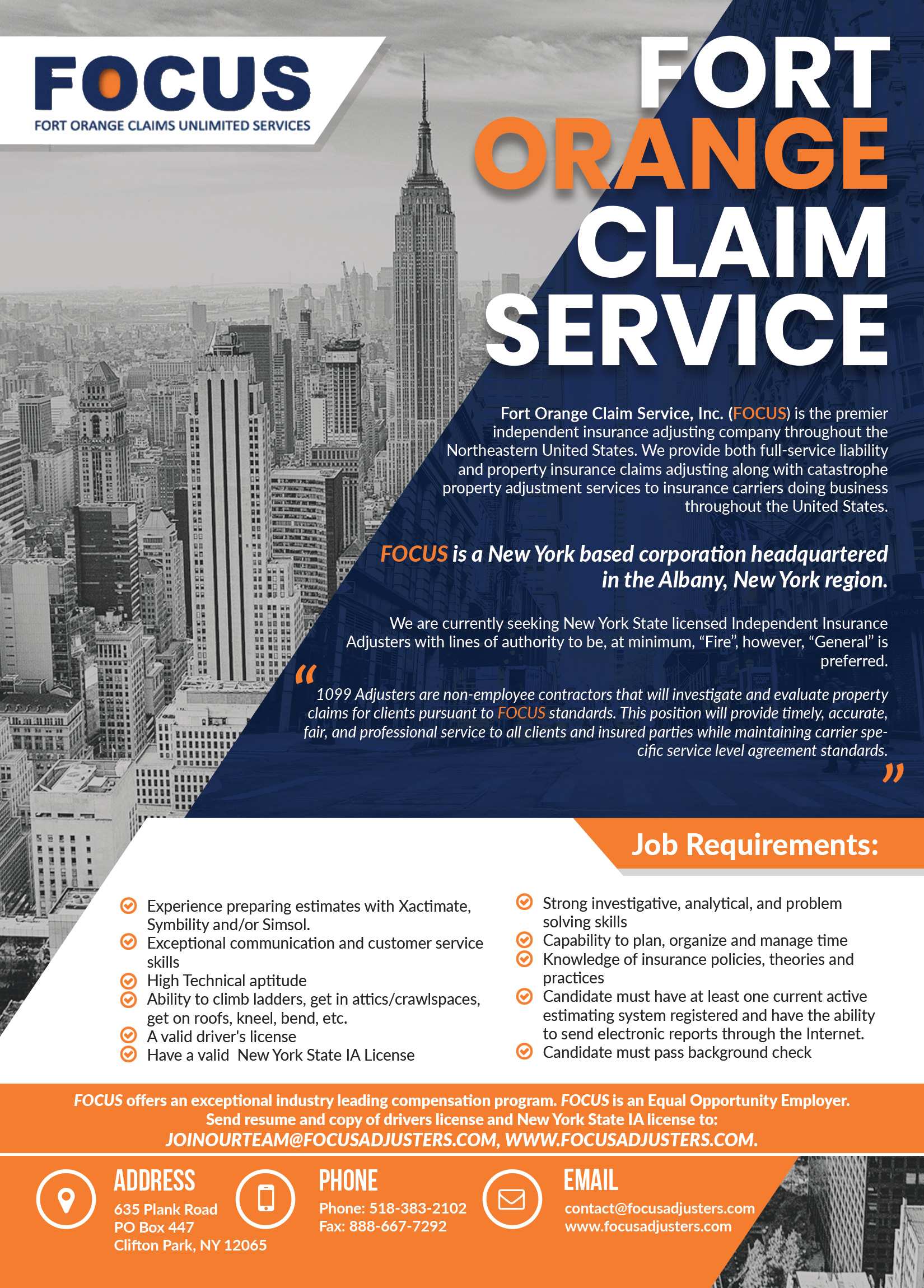 Advertisement Design by HeshanKavinda for Fort Orange Claim Service, Inc. | Design #23479694