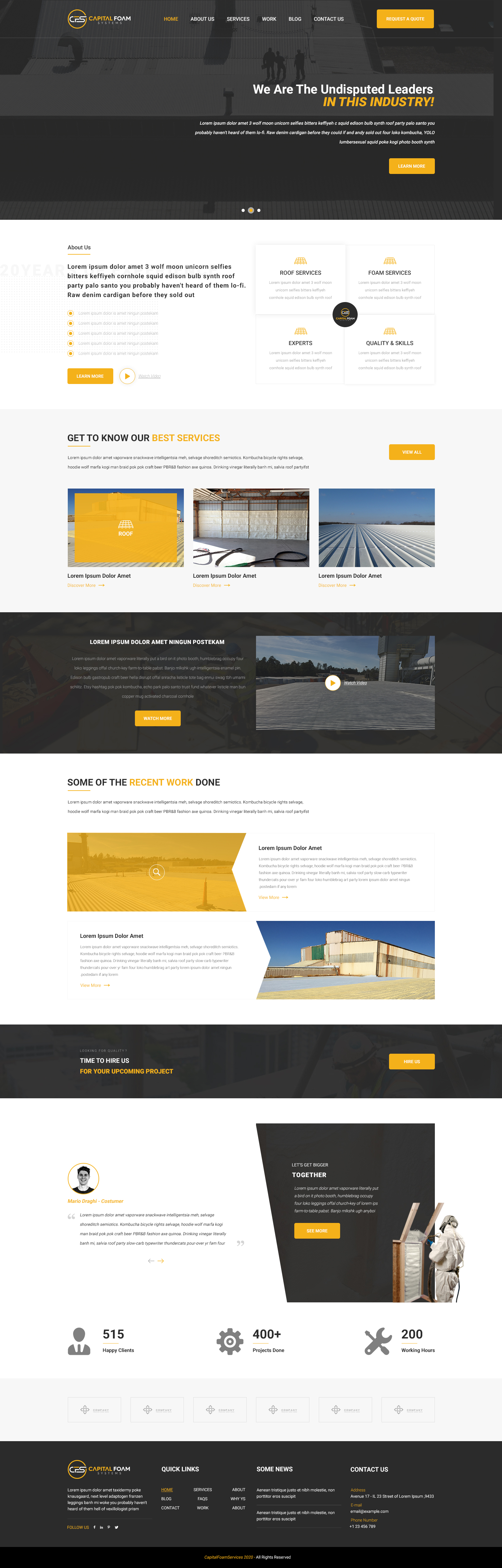 Web Design par Starto Agency pour Capital Foam Systems | Design #23476761