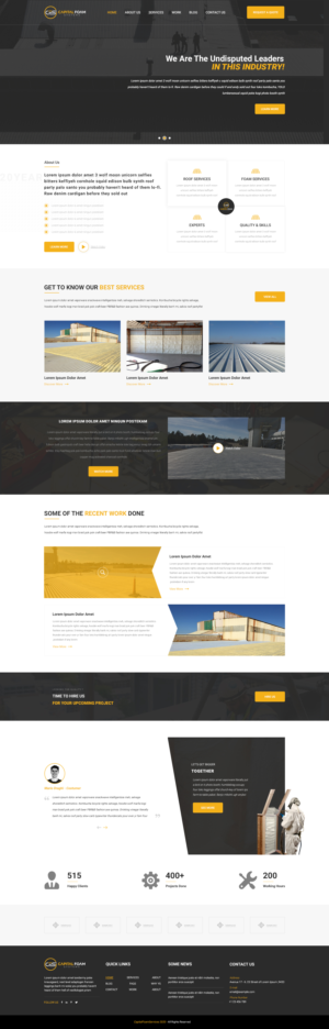 Capital Foam Systems Spray Foam Appications website  | Web Design by ButtonCreative