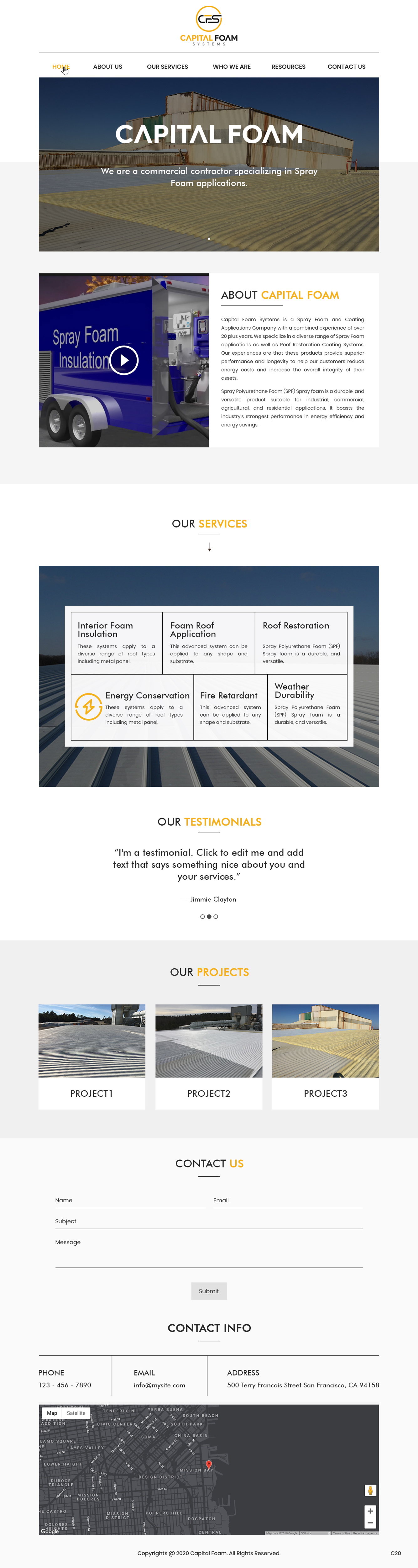 Diseño Web por pb para Capital Foam Systems | Diseño #23483430