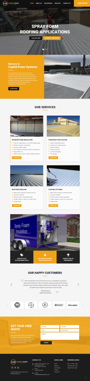 Web Design by pb for Capital Foam Systems | Design #23483431