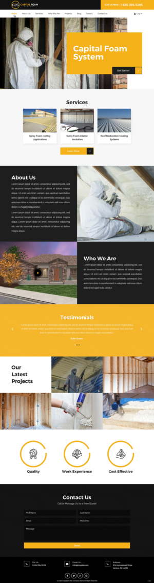 Web Design by pb for Capital Foam Systems | Design: #23483433