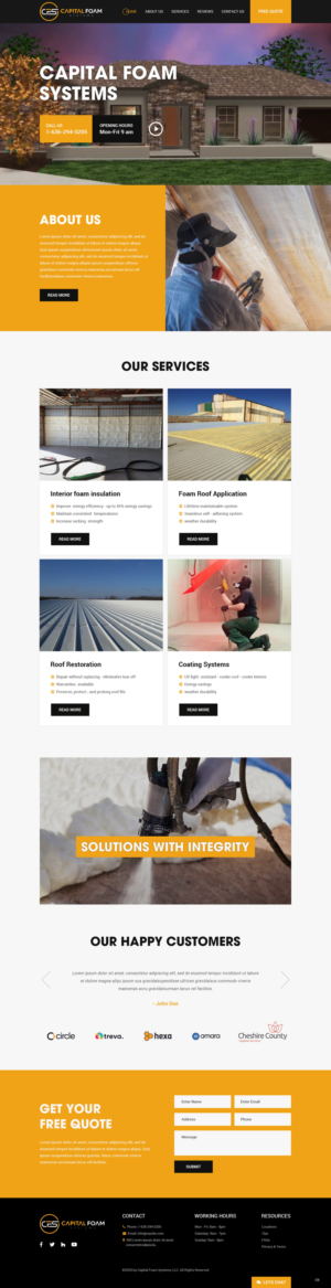 Web Design by pb for Capital Foam Systems | Design: #23483434