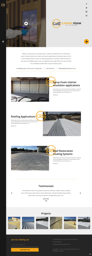 Web Design by pb for Capital Foam Systems | Design: #23483436