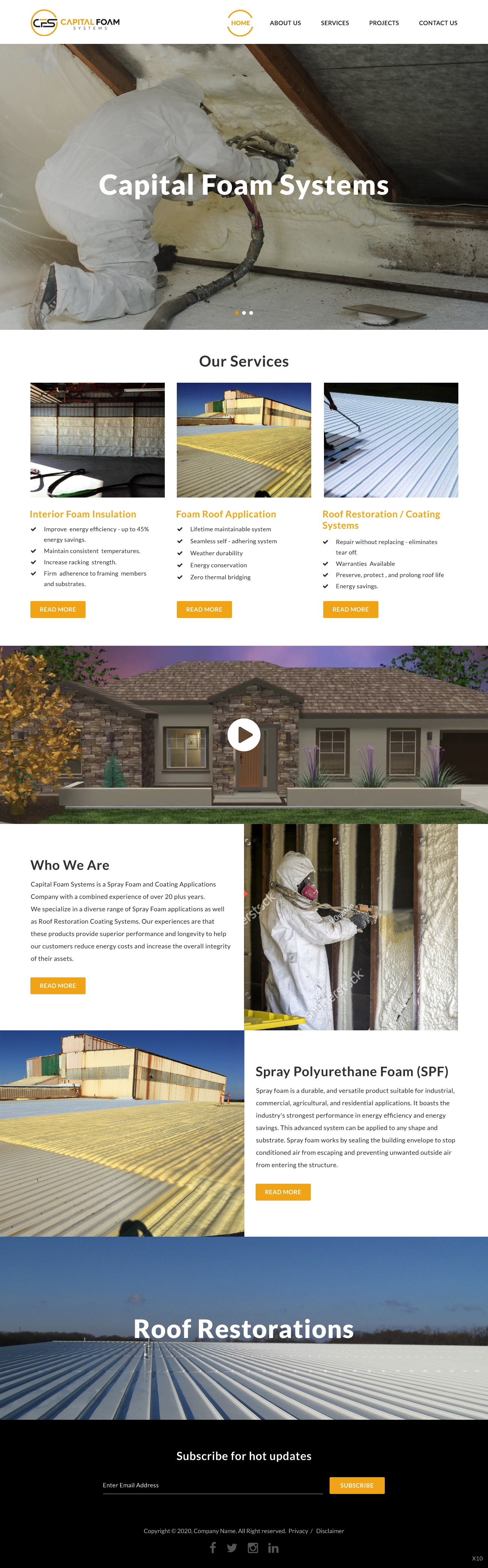 Diseño Web por pb para Capital Foam Systems | Diseño #23483438