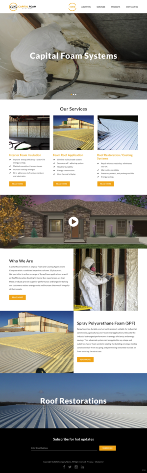 Web Design by pb for Capital Foam Systems | Design: #23483438