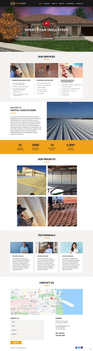 Web Design by pb for Capital Foam Systems | Design: #23483443