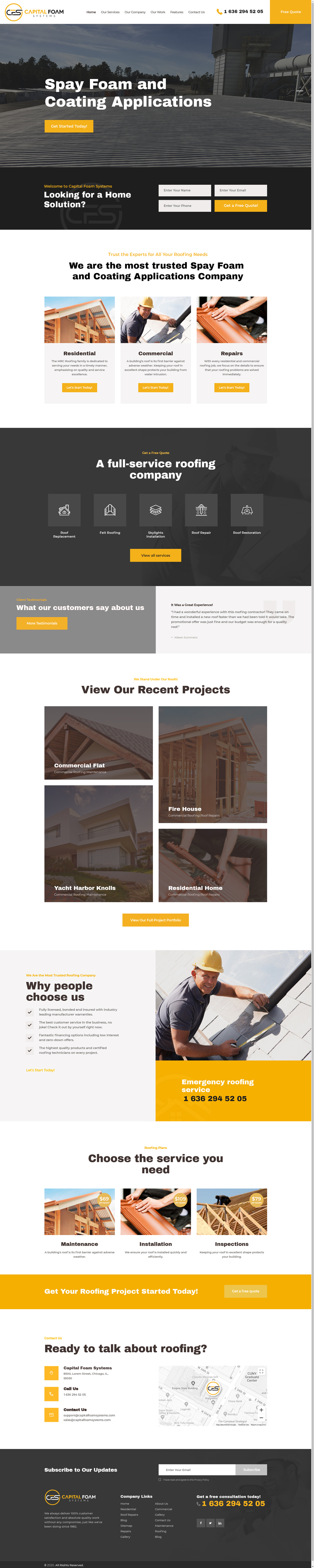 Web Design by Dario D for Capital Foam Systems | Design #23481352
