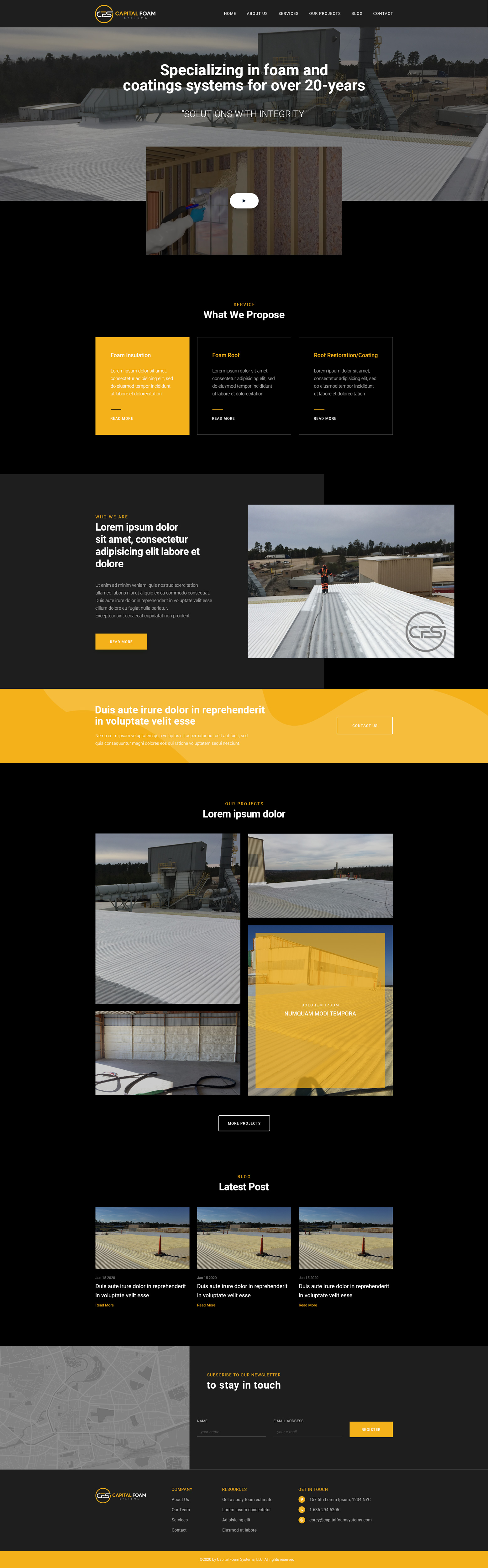 Diseño Web por Tazmani para Capital Foam Systems | Diseño #23481240