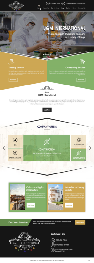 Web Design by pb for UGM INTERNATIONAL  | Design: #23483468