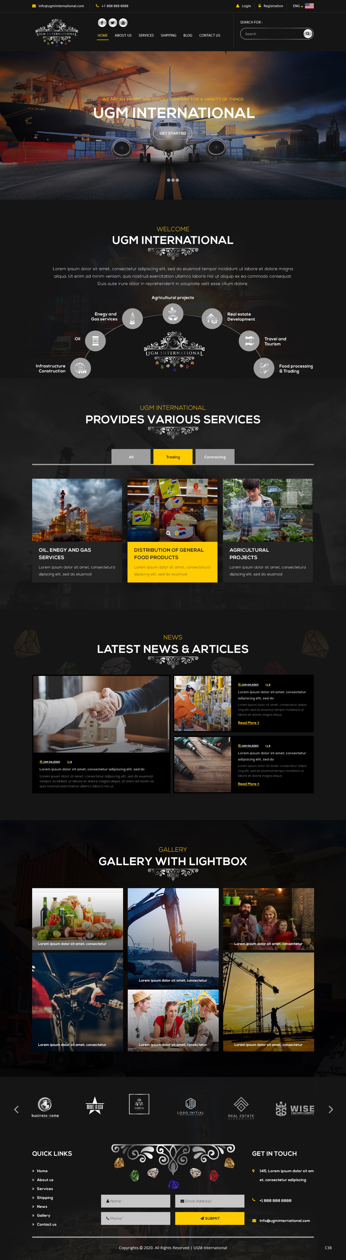 Web Design by pb for UGM INTERNATIONAL  | Design #23483470
