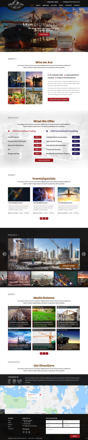 Diseño Web por pb para UGM INTERNATIONAL  | Diseño: #23483471