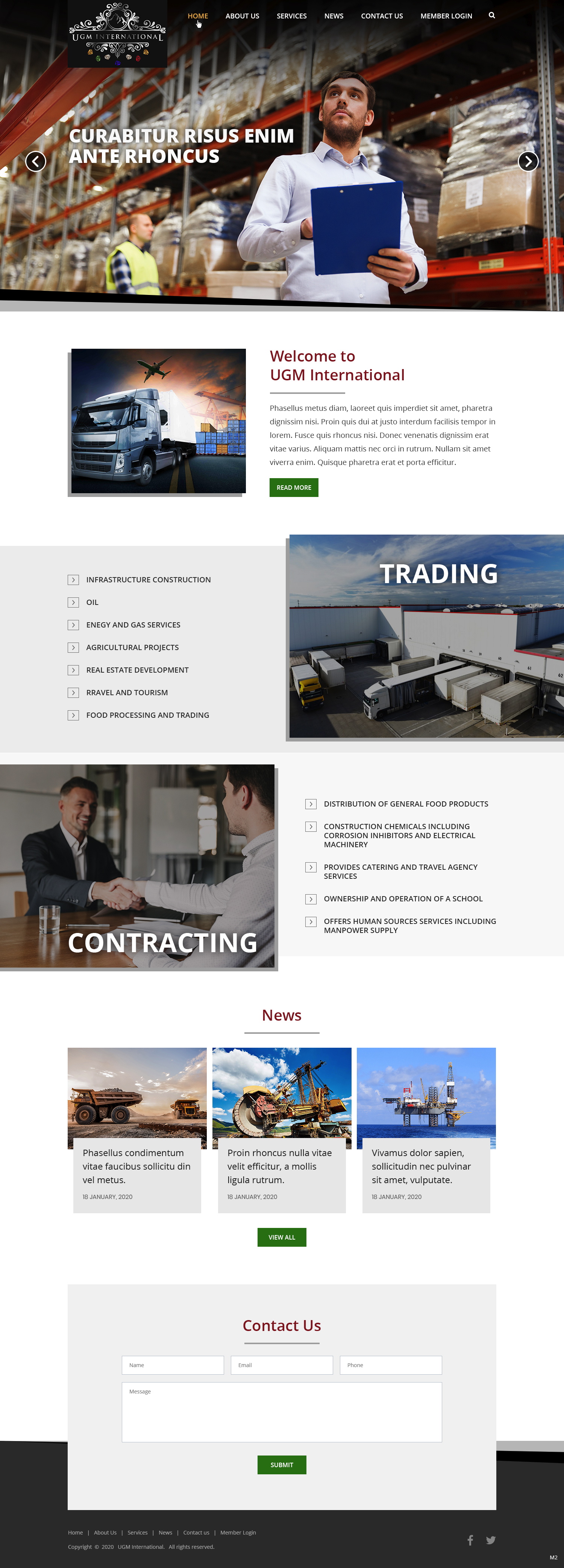 Web Design by pb for UGM INTERNATIONAL  | Design #23483479