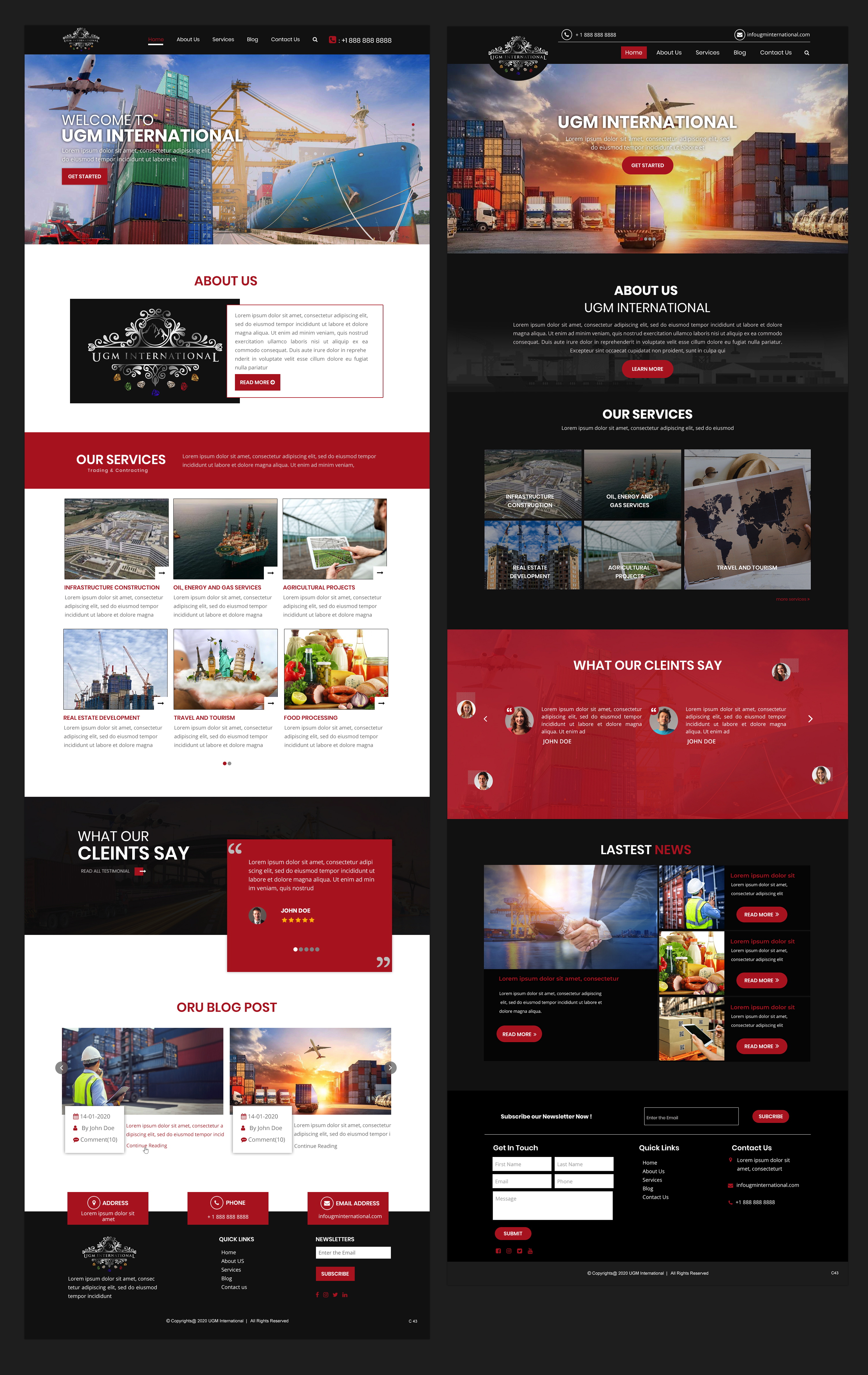Web Design by pb for UGM INTERNATIONAL  | Design #23483480